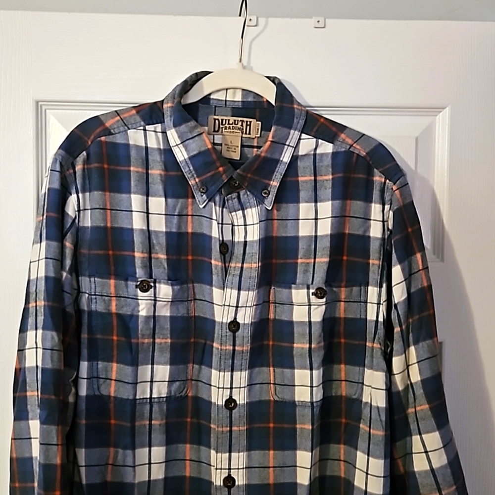 Duluth Trading Trim Fit Flannel Size L